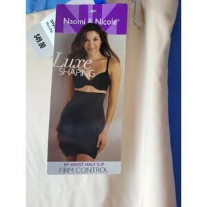 NAOMI NICOLE Luxe‎ Shaping Firm Control Half Slip NUDE Skirt NEW Womens Sz XL
